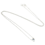 Tiffany & Co. 925 Silver Elsa Peretti 0.05 ct Diamond by the Yard 16" chain Necklace