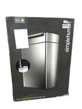 simplehuman 48 Liter dual compartment rectangular touch-bar can, Brushed Stainless Steel