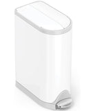 simplehuman Diaper Can with Odorsorb System (Odorsorb Pods and Odorsorb Liners), 18 Liter/ 4.8 Gallon, White Stainless Steel
