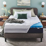 Sleep Innovations Dual Layer 4 Inch Memory Foam Mattress Topper King Size