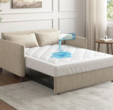 Sleep Philosophy Holden Waterproof Sofa Bed Mattress Protection Pad with 3M Scotchgard Moisture Management - Hypoallergenic Microfiber - 60" x 72" - All Over Elastic Mattress Pad -