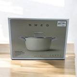 Smeg CKFC2411CRM Non-Stick Casserole with Lid, 24cm, Cream