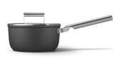 Smeg CKFS2011BLM Saucepan Black, Non-Stick, Aluminium, Patented Base, 20cm