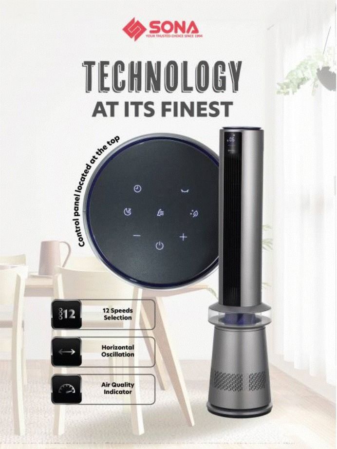 SONA Air Purifying DC Fan SAPR 8020DC