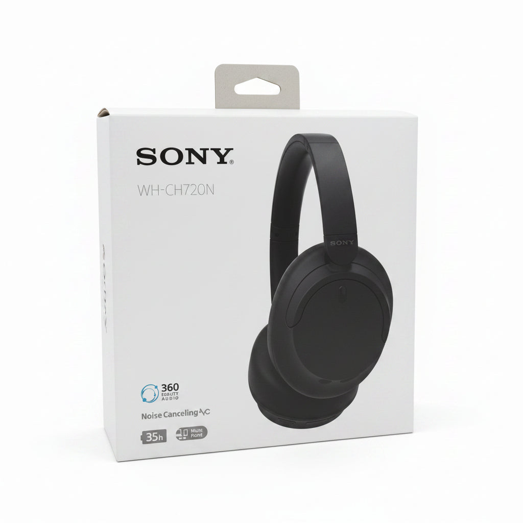 Sony WH-CH720N Noise Canceling Wireless Headphones Bluetooth Over The Ear Headset With Microphone And Alexa Built In Black