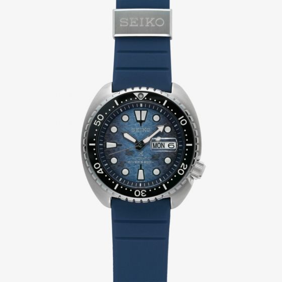 Seiko SRPF77K1 Prospex Save The Ocean King Turtle Blue Rubber Watch