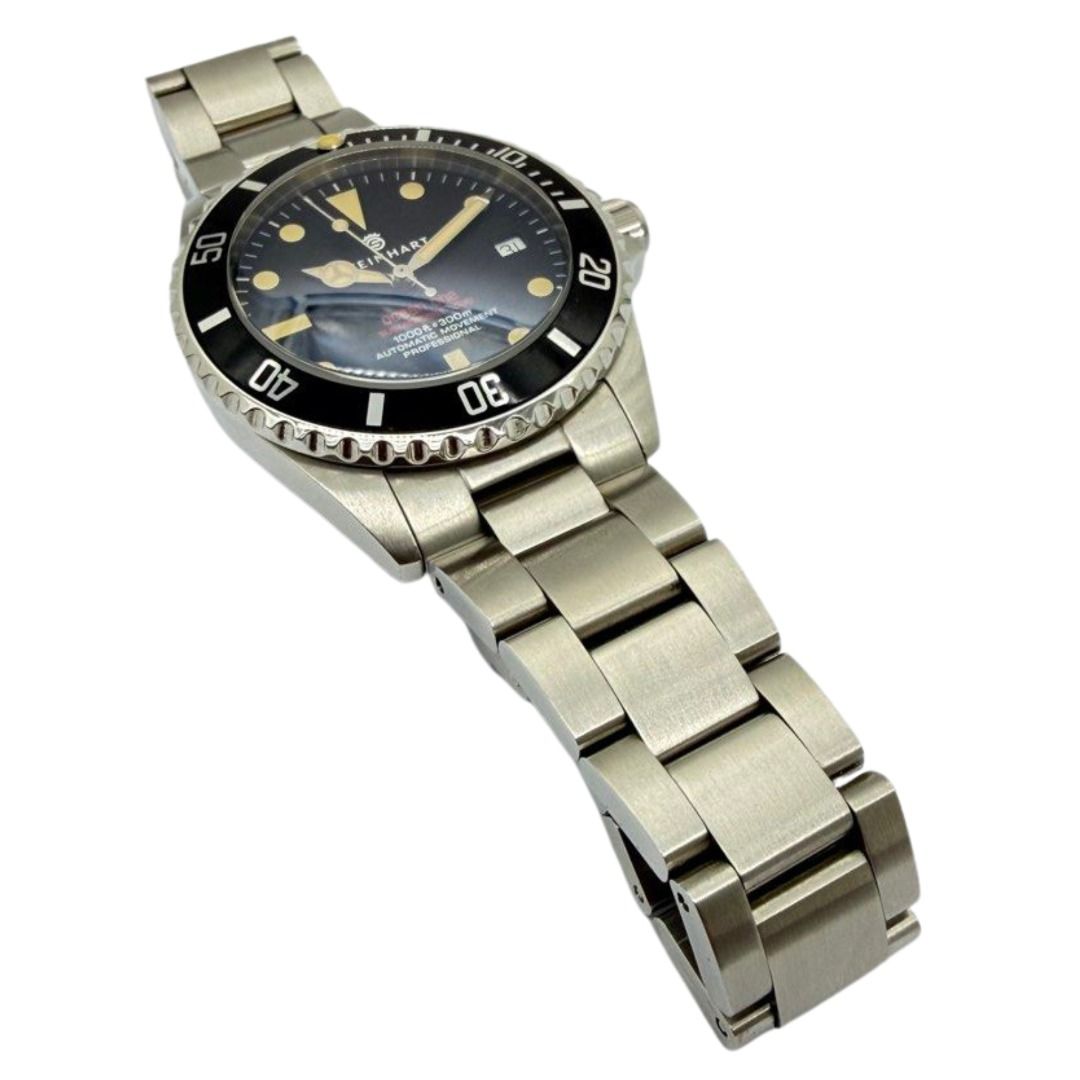 Steinhart Ocean One Vintage Red Submersible 1000 42mm Automatic Black Dial Watch