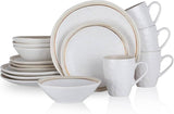Stone Lain Clara 16 Piece Dinnerware Set Porcelain White