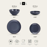 Stone Lain Lauren Modern Stoneware 16-piece Round Dinnerware Set