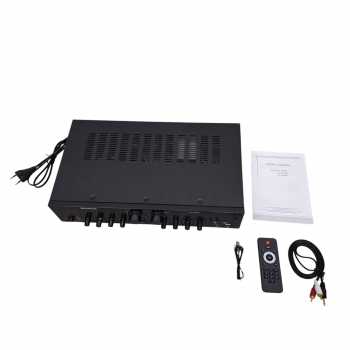 Sunbuck Audio Amplifier Bluetooth 5.0 Microphone HiFi USB MP3 Player - AV-555BT - Black