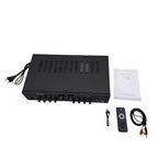 Sunbuck Audio Amplifier Bluetooth 5.0 Microphone HiFi USB MP3 Player - AV-555BT - Black