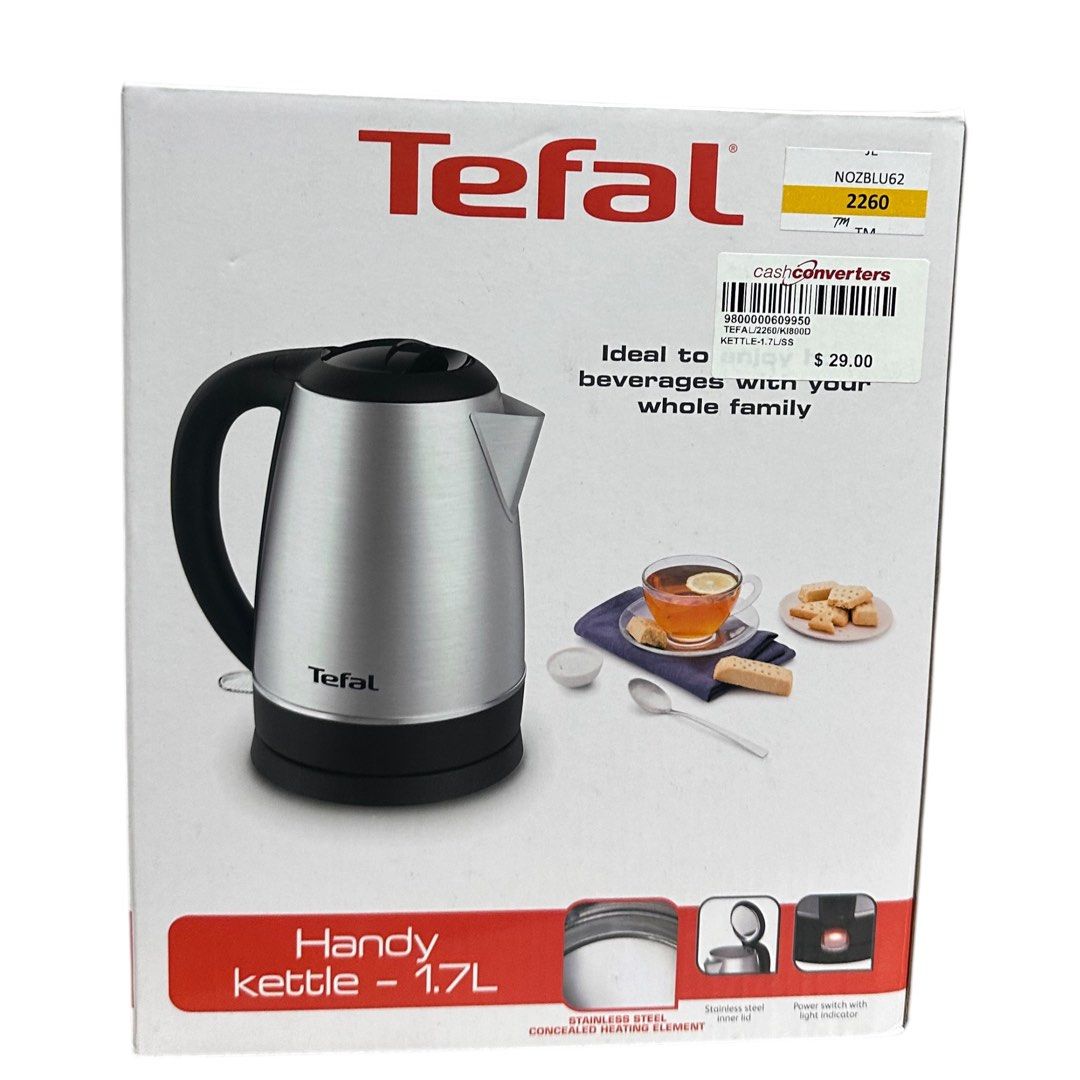 Tefal Handy KI800D - Electric Kettle, 2200W, 1.7L Capacity, Stainless Steel Body, 360 degree Rotational Base, Silver Secondary image