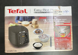 Tefal Easy Rice Plus RK736B - Rice Cooker, 750W, Fuzzy Logic with Spherical Pot, 1.8L, AI Smart Cooking, 11 cooking programs, Coal