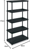 Terry 10024800000 Outdoor Shelves (5 shelves scaffles) 80 x 40 x 173cm Black