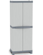 Terry, 2700 Uw Base, 2 Doors Cabinet, 4 Internal Shelves and 2 Buckets - 70x43.8x181.8 cm