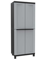 Terry, Twist Black 2680, 2 Door Cabinet, 3 Internal Shelves. Color: Gray/Black, Material: Plastic, Dimensions: 68x39x170 cm