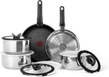 T-fal Ingenio Stainless Steel Cookware Set 13 Piece, Induction, Cookware, Pots and Pans, RV, Camping, Oven, Broil, Dishwasher Safe, Detachable Handle, Silver