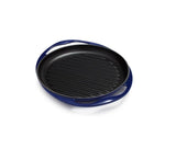 Le Creuset Round Cast Iron Grill Pan, 25cm, Indigo