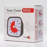 Time Timer TTM9-W Study Timer, Mod (with Cover, Charcoal Gray, 3.5" (9 cm), 60 Mins, Learning Alarm