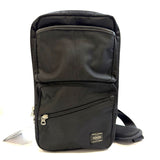 Yoshida & Co, Porter Black & Orange Shoulder Bag (Made In Japan)