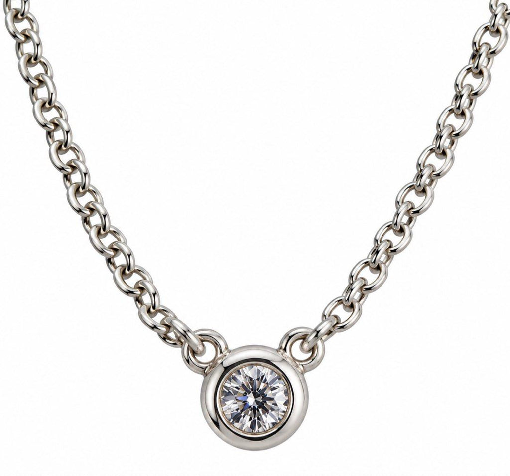 Tiffany & Co. Diamond Necklace Silver 925 /D1-3.7.mm