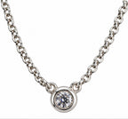 Tiffany & Co. Diamond Necklace Silver 925 /D1-3.7.mm