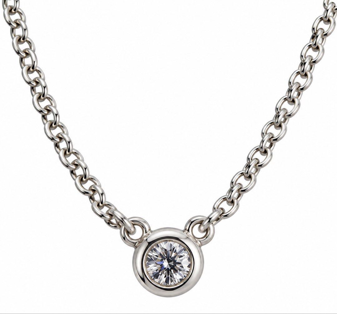 Tiffany & Co. Diamond Necklace Silver 925 /D1-3.7.mm