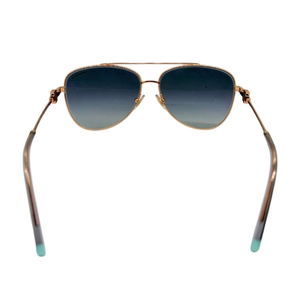 Tiffany & Co TF3070 Aviator Sunglasses- Gold Frame