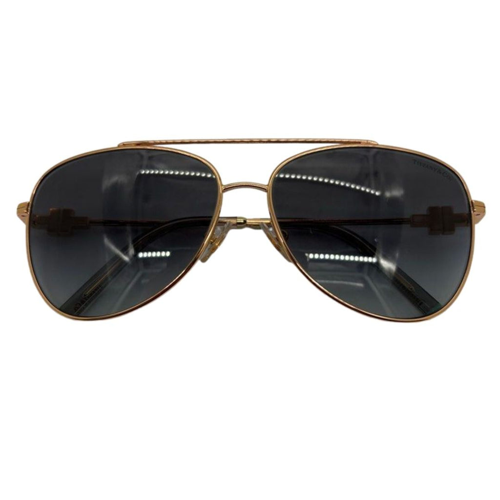 Tiffany & Co TF3070 Aviator Sunglasses- Gold Frame
