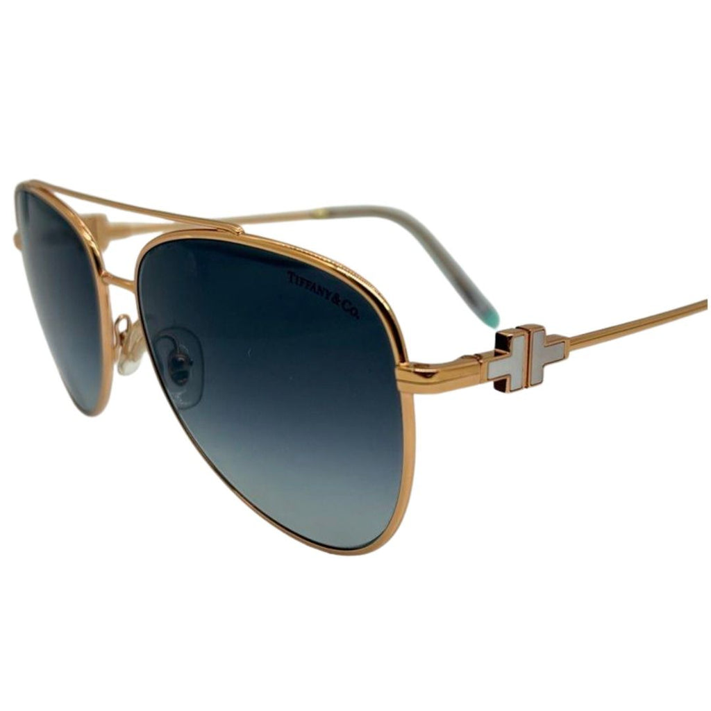 Tiffany & Co TF3070 Aviator Sunglasses- Gold Frame
