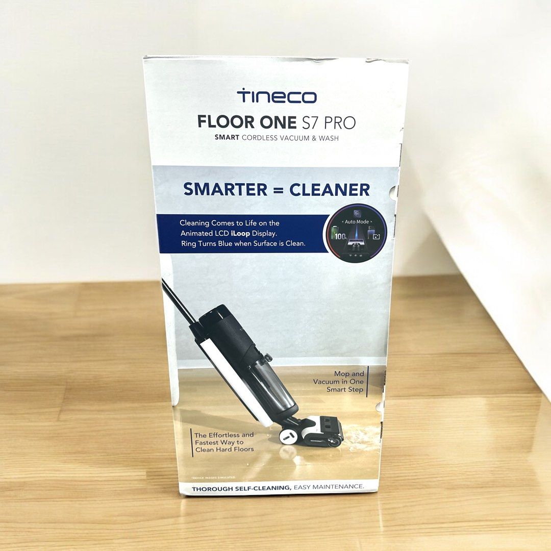 Tineco Floor One S7 Pro - Wet & Dry Vacuum, Cordless, 230W, 40 min Run Time, Self-cleaning, Great for Sticky Messes and Pet Hair, Centrifugal Drying Process