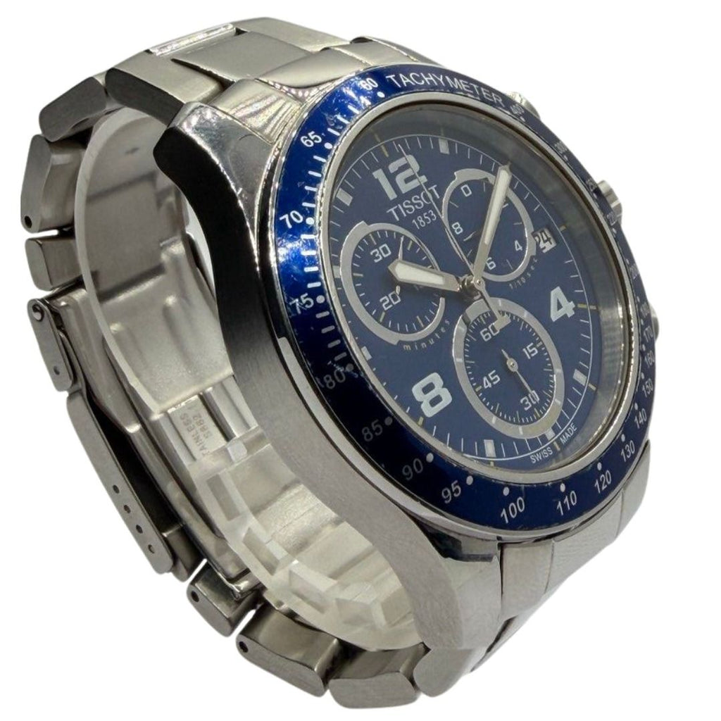 Tissot V8 43mm Chronograph Quartz Blue Dial Watch T039417A