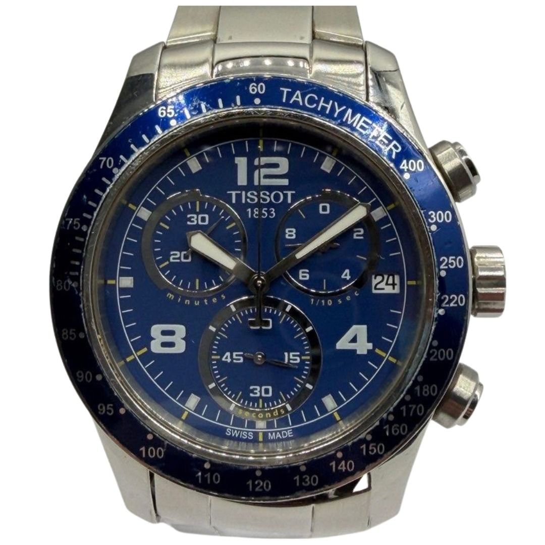 Tissot V8 43mm Chronograph Quartz Blue Dial Watch T039417A