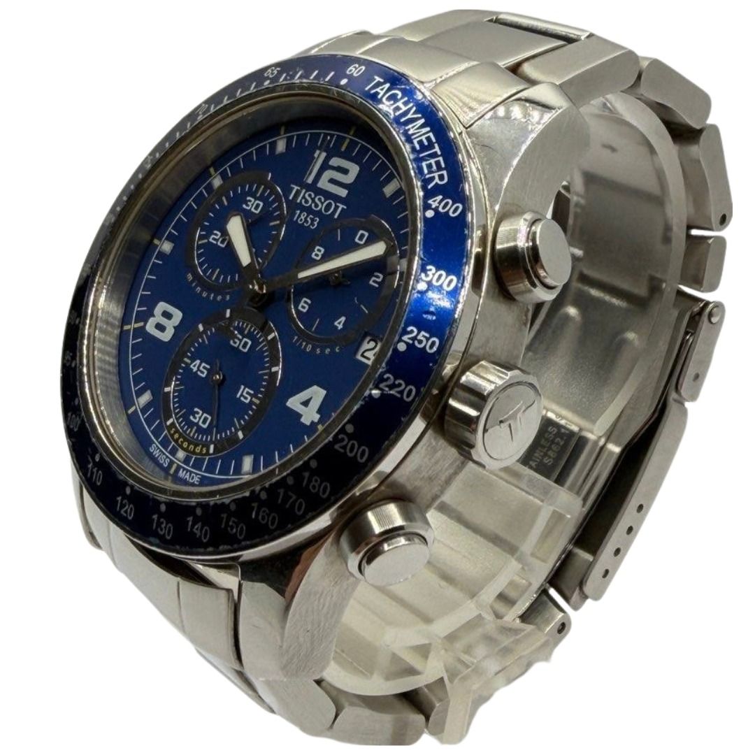 Tissot V8 43mm Chronograph Quartz Blue Dial Watch T039417A
