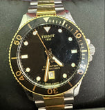 Tissot Seastar Black Dial two-tone Stainless Steel Watch