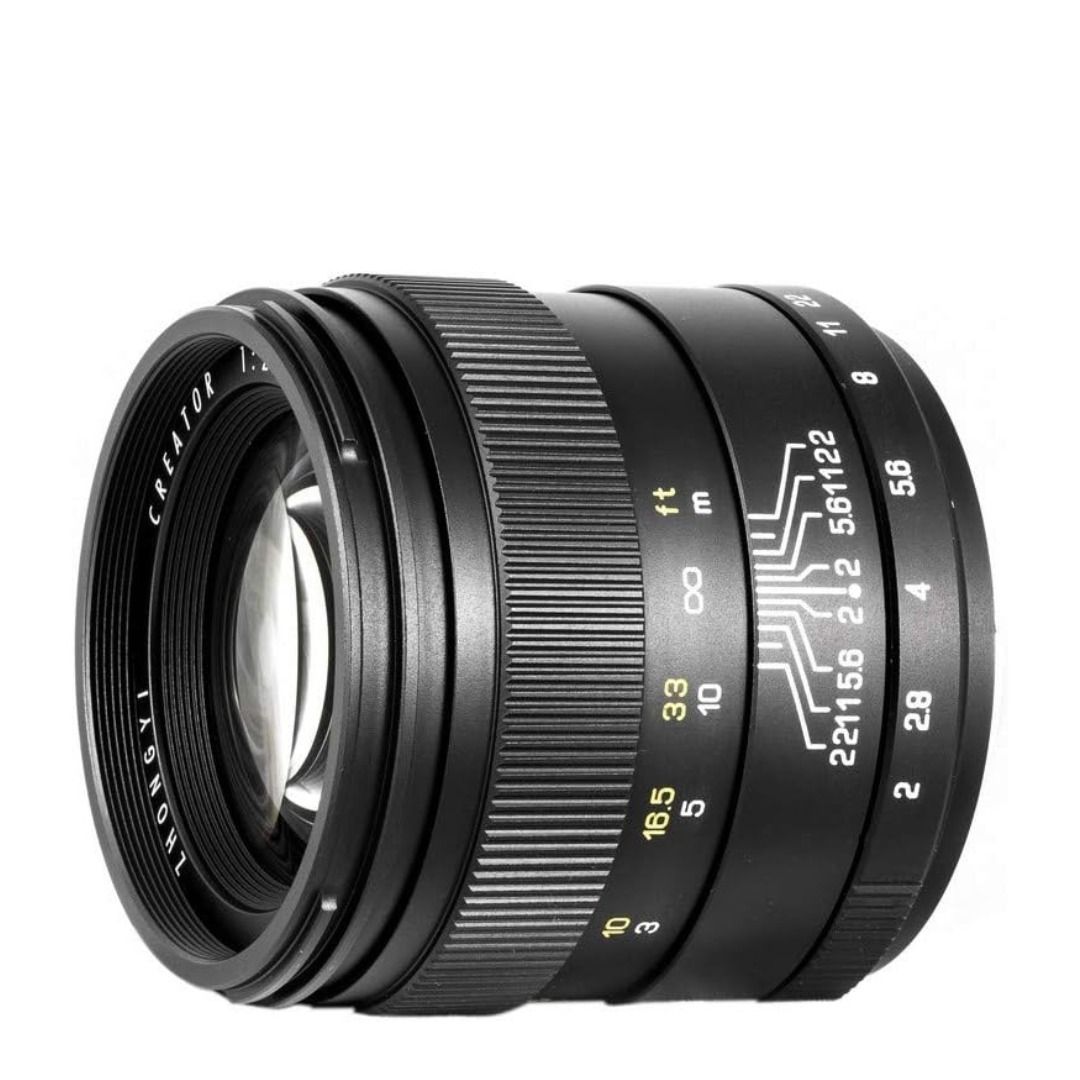 Mitakon ZhongYi MTK85MMBKFEF Creator Lens with Canon EF Mount for DSLR Camera, 85mm, f/2, Black