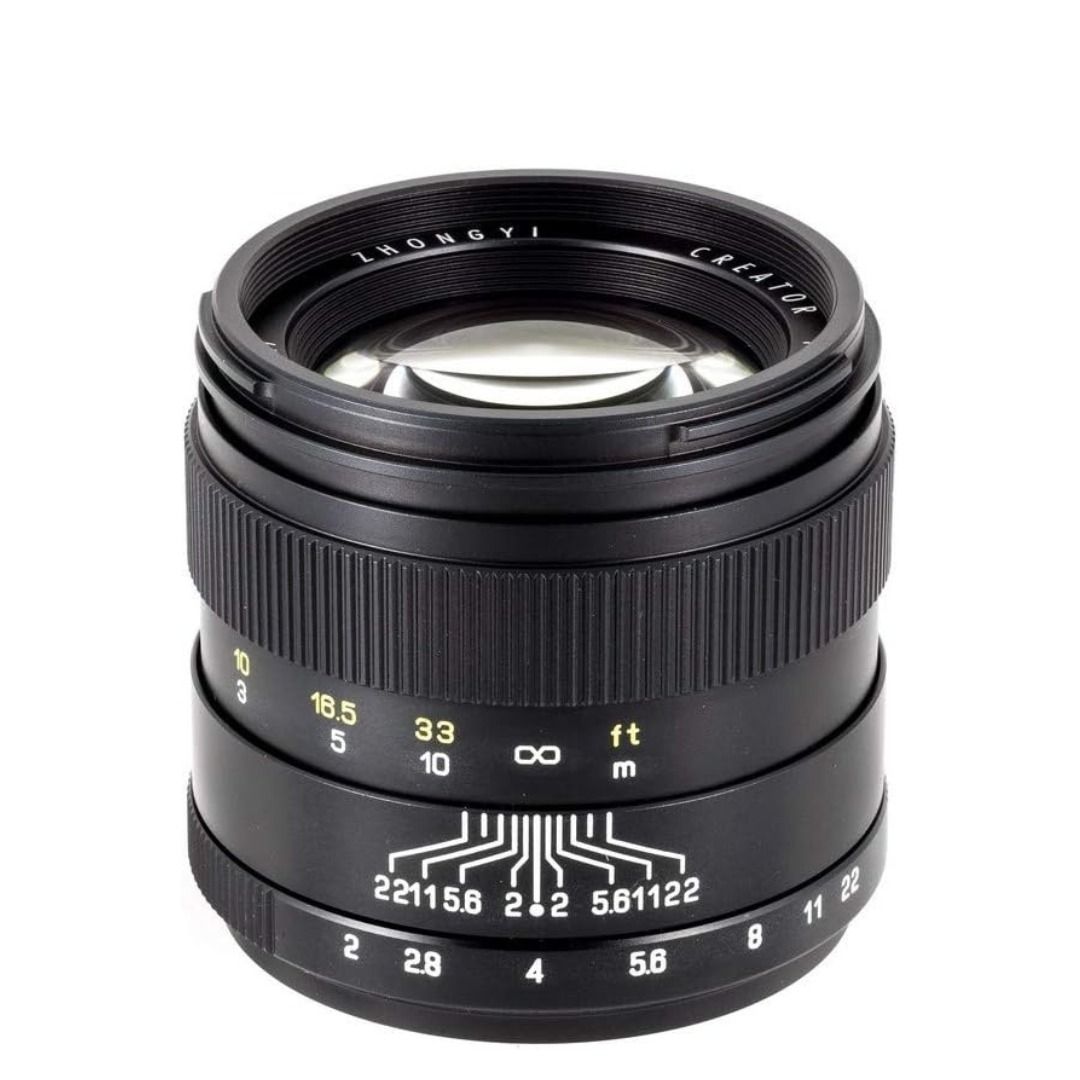 Mitakon ZhongYi MTK85MMBKFEF Creator Lens with Canon EF Mount for DSLR Camera, 85mm, f/2, Black