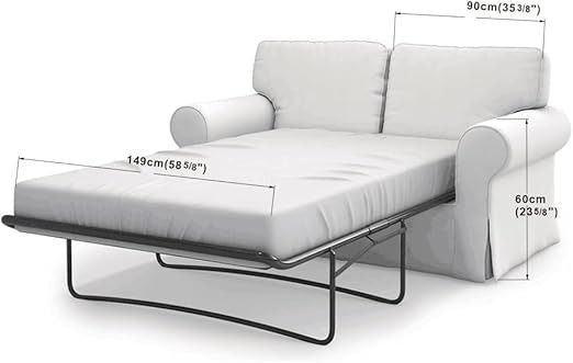 TLYESD Ektorp Sleeper Sofa Cover Replacement for IKEA Ektorp Sofa Bed Cover, Ektorp 2 Seater Sofa Bed Cover Only Main image