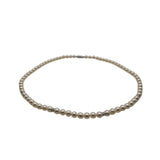 Pearl Necklace w/18K WG Diamond Rondel & Clasp