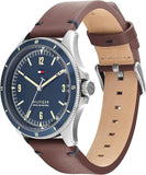 Tommy Hilfiger Analogue Quartz 43.7mm Men's Watch with Brown Leather Strap