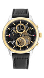 Tommy Hilfiger Henry Black and Gold Men's 44mm Quartz Watch