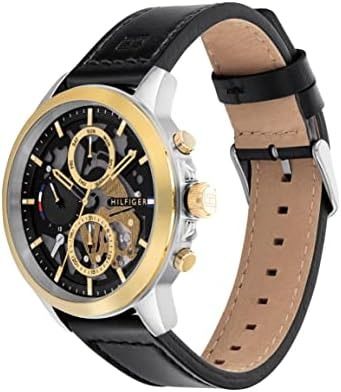 Tommy Hilfiger Henry Black and Gold Men's 44mm Quartz Watch Secondary image