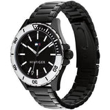 Tommy Hilfiger Logan Black Dial Stainless Steel Bracelet 43mm Quartz Watch