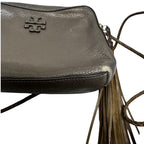 Toryburch Thea Brown Shoulder Bag with Tassel