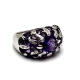 18KWG Amethyst 31=6.4cts Diamond Ring