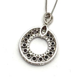 18KWG Black Diamond=D15=0.58cts Necklace With Cert