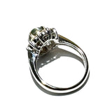 18KWG Chrysobery Cat Eye =2.439cts ,Diamond D10=1.33cts Ring