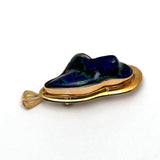 18KYG Azurite Malachite =25cts Pendant With Cert