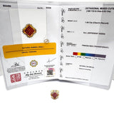 18KYG Ruby=1cts, Diamond =0.52cts Ring With Cert