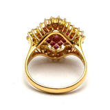 18KYG Ruby=1cts, Diamond =0.52cts Ring With Cert